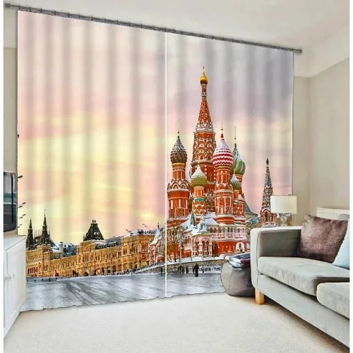 3D gules Curtain Роскошные плотные 3D окна шторы для Гостиная Спальня Шторы Cortinas Rideaux индивидуальные размеры здания подушки крышка - Цвет: 3D gules Curtain