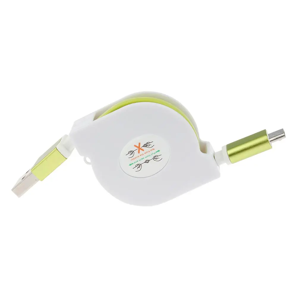 1 metro retráctil de sincronización de datos USB a Micro USB Cable cargador para Samsung S4 Android para otros teléfonos Android
