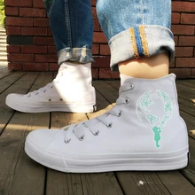 Wen Green Globes Экологический дизайн оригинальные высокие белые парусиновые Кроссовки Женская Мужская обувь для скейтбординга