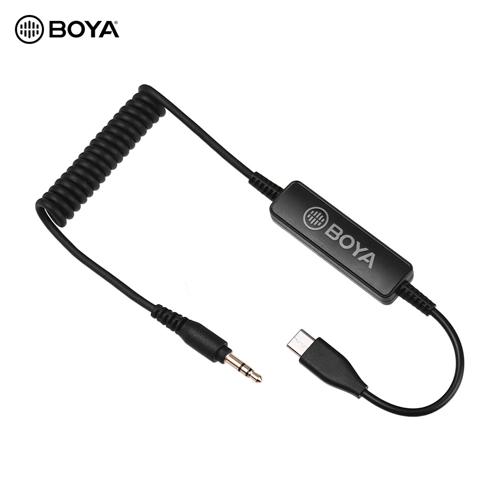 BOYA 35C-USB C 3,5 мм до Соединительный аудиокабель к Тип usb-C для 3,5 мм с автономным питанием, микрофоны, чтобы быть используется для Samsung смартфон