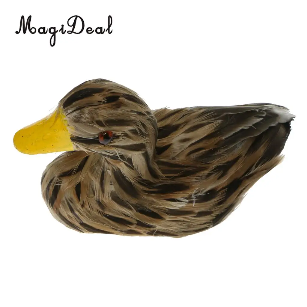 MagiDeal Various Realistic Duck Ornament Figure Outdoor Home Garden Water Pond Decoration DIY Vivid Artificial Feather Craft