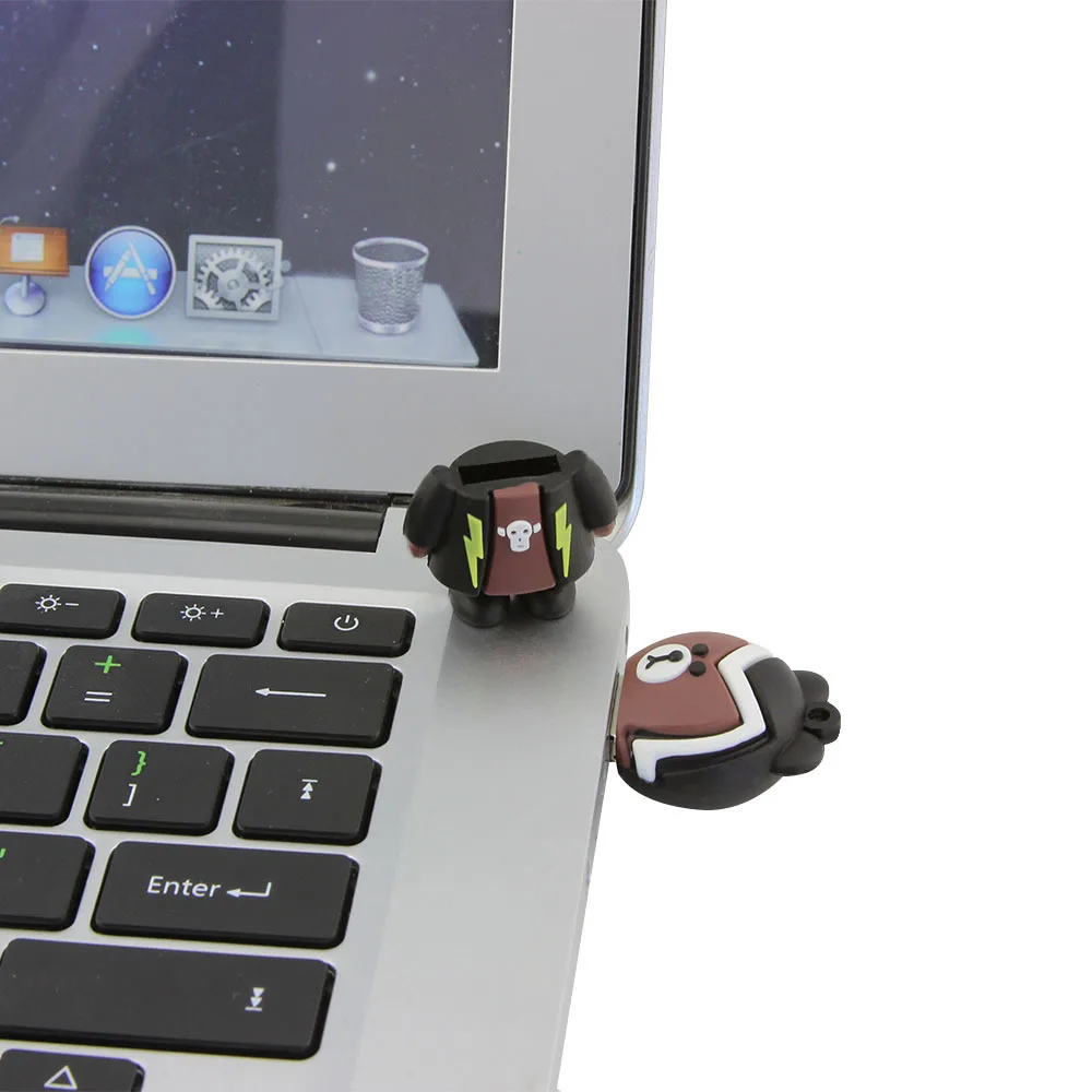  CHYI Mini Cartoon USB Flash Drive Pen Drive Cute Brown Bear White Blue Black Memory Stick 4GB 8GB 1
