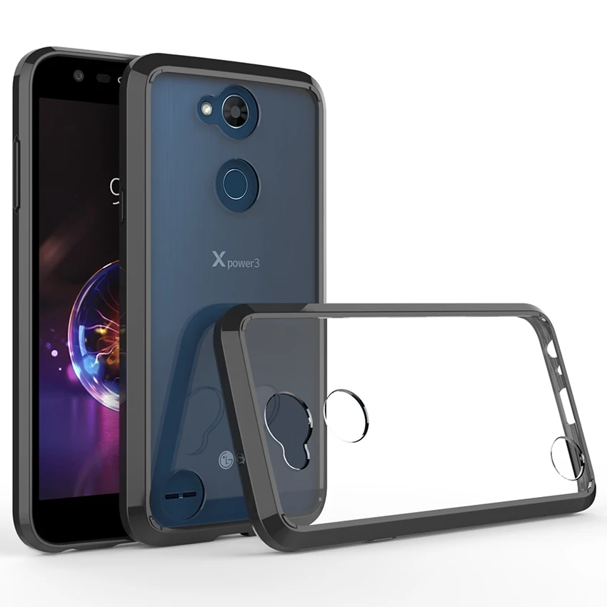 

Soft Silicon TPU/PC Case For LG X Power 3 Protective Fundas Capa Shockproof Crystal Clear Shell Hard Back Cover For LG X Power3