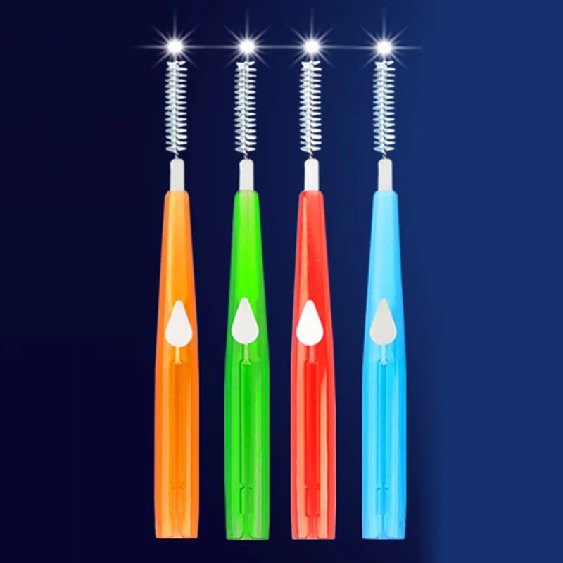 

10pcs Adults Interdental Brush Clean Between Teeth Floss Toothpick Plastic Interdental Brush Toothpick Teeth Oral Care Tool