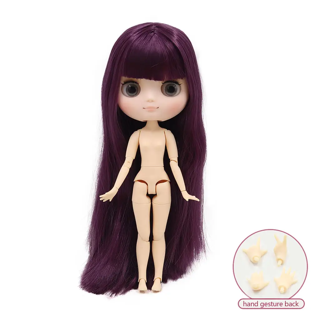 Middie blyth nude doll 20cm JOINT body Frosted face with makeup gray eyes DIY toys gift  gestures Free shipping 13