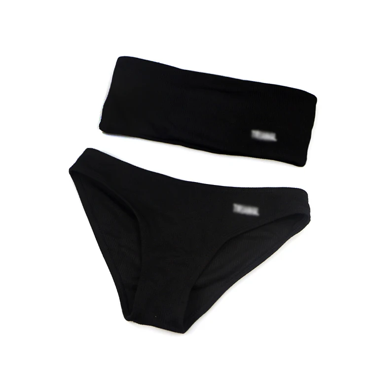 

European and American new bikini diving bikini diving pure color small chest gathered swimsuit hot spring thin elasticity