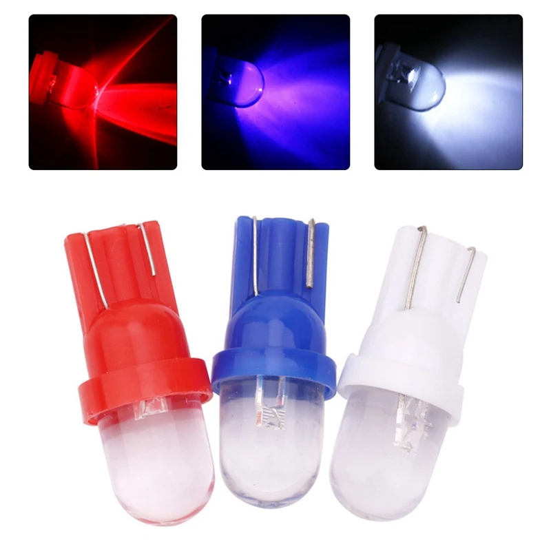 

10Pcs/Lot T10 Car Auto Wedge Light Side Dashboard Number Plate Lamp Bulb 12V Led Car Lamp Auto Led Bulb