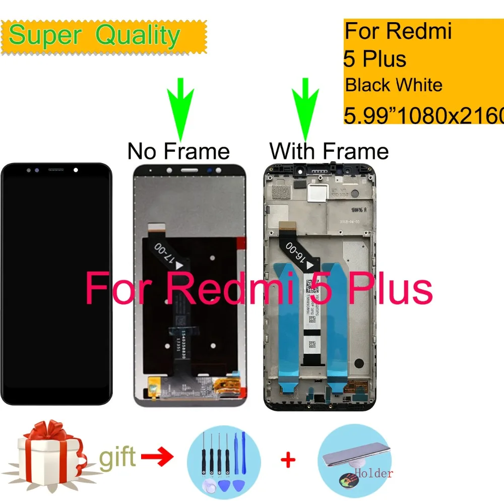

Original For Xiaomi REDMI 5 Plus LCD Display Touch Screen Digitizer Sensor Pantalla monitor Redmi 5 PLUS LCD Assembly With Frame