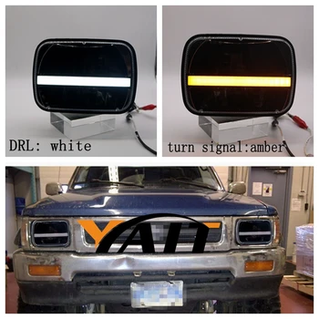 

YAIT 2PCS 7inch square high/low beam led headlight With White DRL Amber Turn Signal For jeep Cherokee XJ H6014 / H6052 / H6054