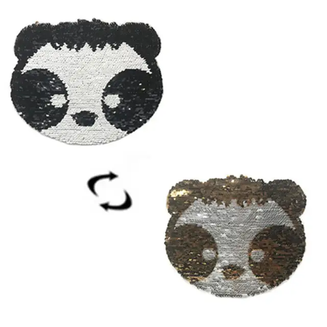 New Change Color Sequined Patch Panda Pattern Reversible