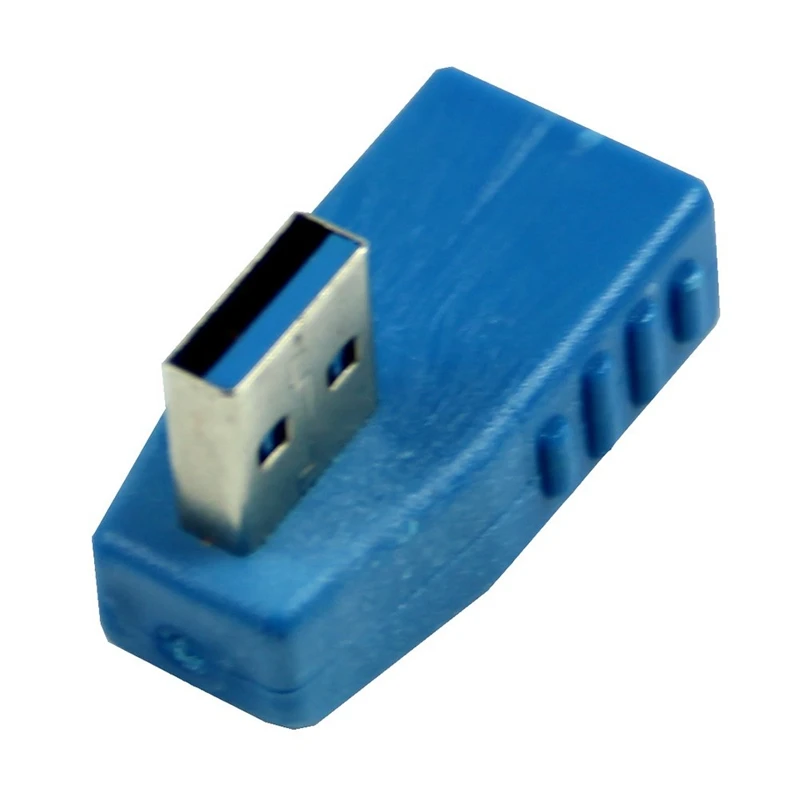 ABHU-синий вертикальный левый Угловой 90 градусов USB 3,0 папа на Женский адаптер конвертер
