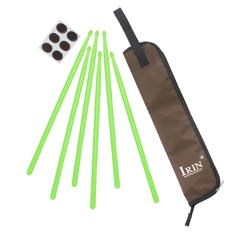 Three-piece Drumstick Mute Sticker Drum Stick Bag Durable Waterproof Storage Pouch Portable Drummer Accessories