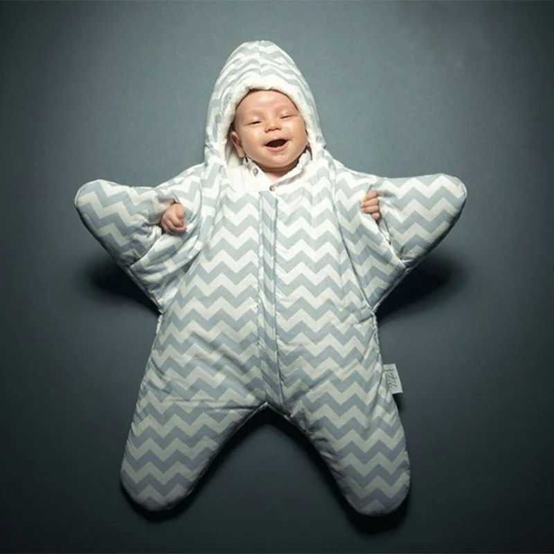 Дисней Чистый хлопок Детский костюм Морская звезда волнистый спальный мешок осень зима утолщение спальный мешок