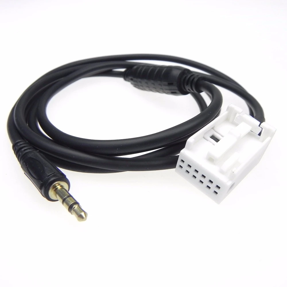 Adaptador de Cable de entrada auxiliar de Audio y música, alta calidad, 3,5mm, para Mercedes Benz W203, W245, Clase C, Comand, APS, NTG, 20, 50, 1 ud.|Cables de alimentación y cables