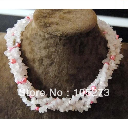 

New Arriver Natural Chip Cultured Freshwater Pearls Necklace Long Jewelry Red Color 36'' 6-7mm Top Quality Wholesale