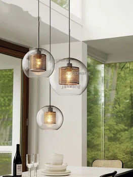 

Nordic Led Pentant Lights Loft Restaurant Hanglamp Modern Industrial Creative Luminaire Suspendu Cafe Glass Ball Light Fixtures
