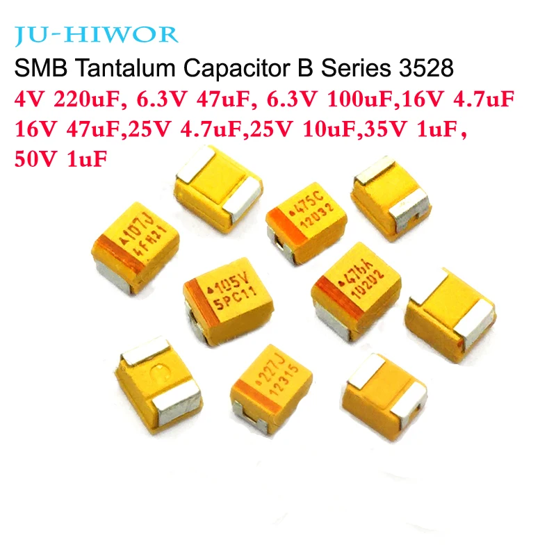1206 Smd Tantalio Capacitor 16v 10uf 106 10/% 3216 Tipo A 20 un