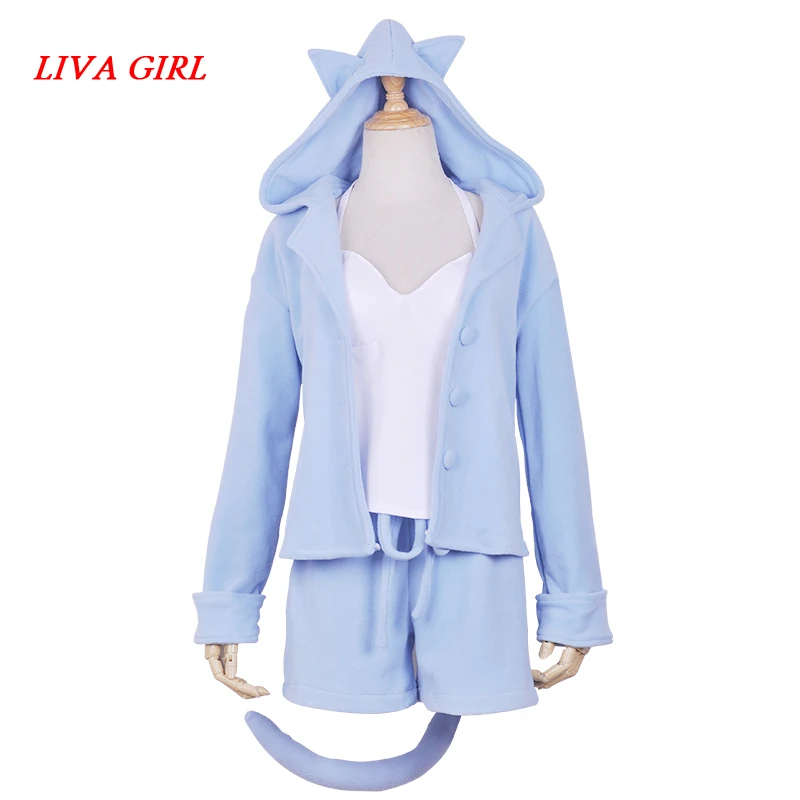 Liva girl новейший Re: Life in a different world of zero Косплей Rem Ram сексуальный костюм с кошачьими