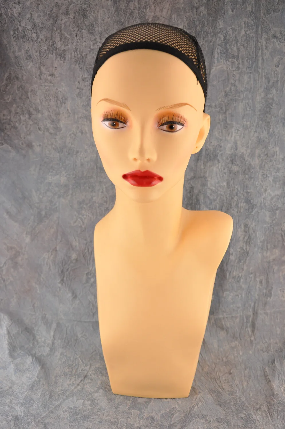 20.5" tall Plastic PVC mannequin manikin styrofoam head PZJG wig/cap