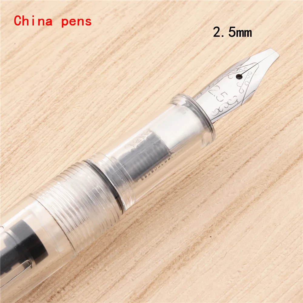 Jinhao 990 прозрачная белая английская каллиграфия Duckbill параллельная художественная ручка цветок тело плоский перо Тибетский арабский авторучка