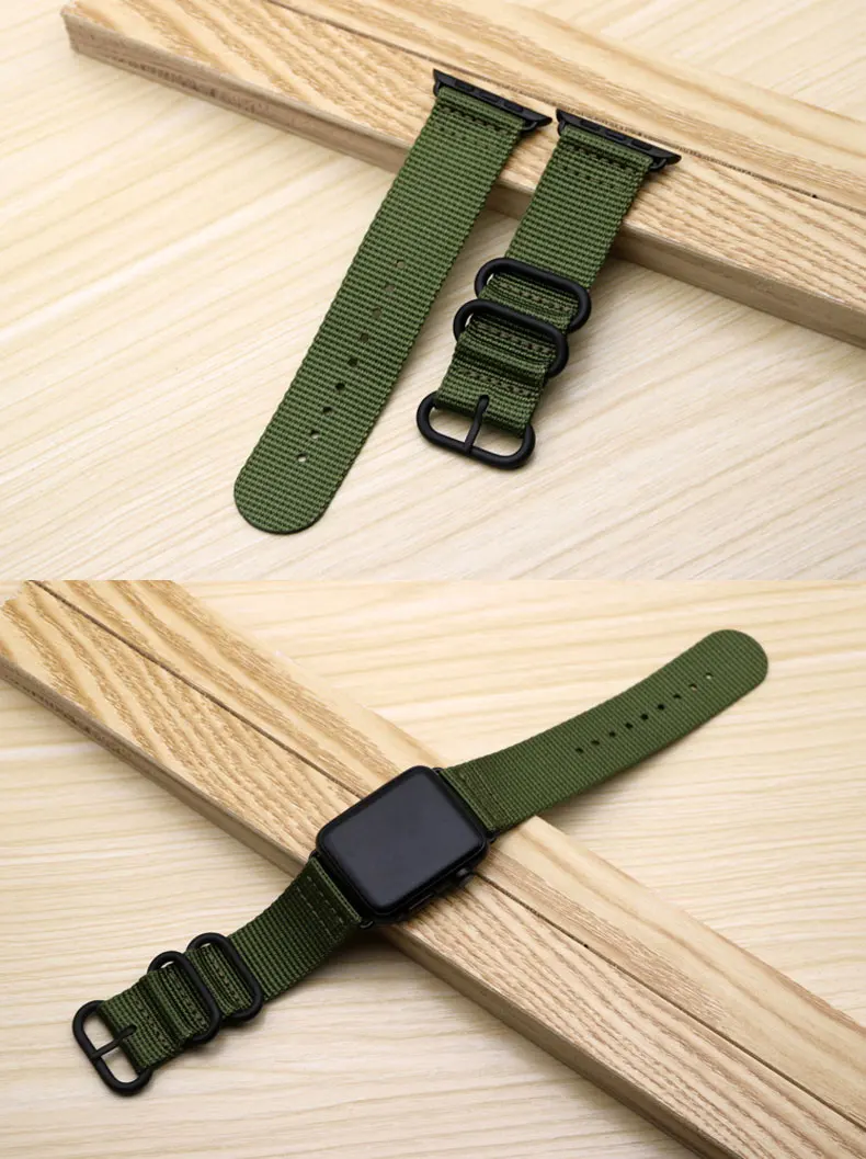 Bracelet à boucle en nylon tissé pour apple watch, 44mm 40mm 42mm 38mm, pour iwatch série SE/6/5/4/3/2/1