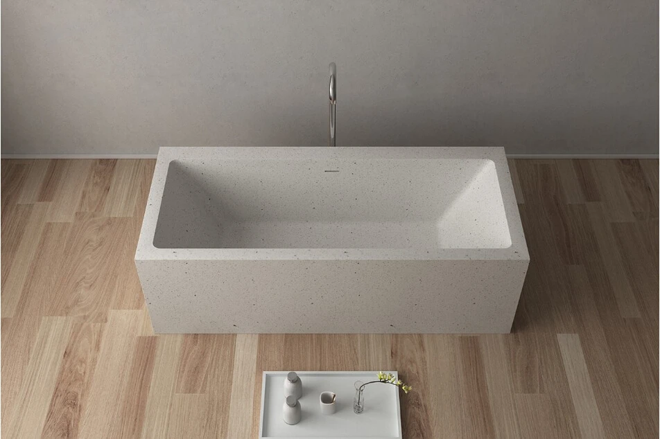 1800x800x580mm Quartz CUPC Approval Colored Bathtub Oval Freestanding