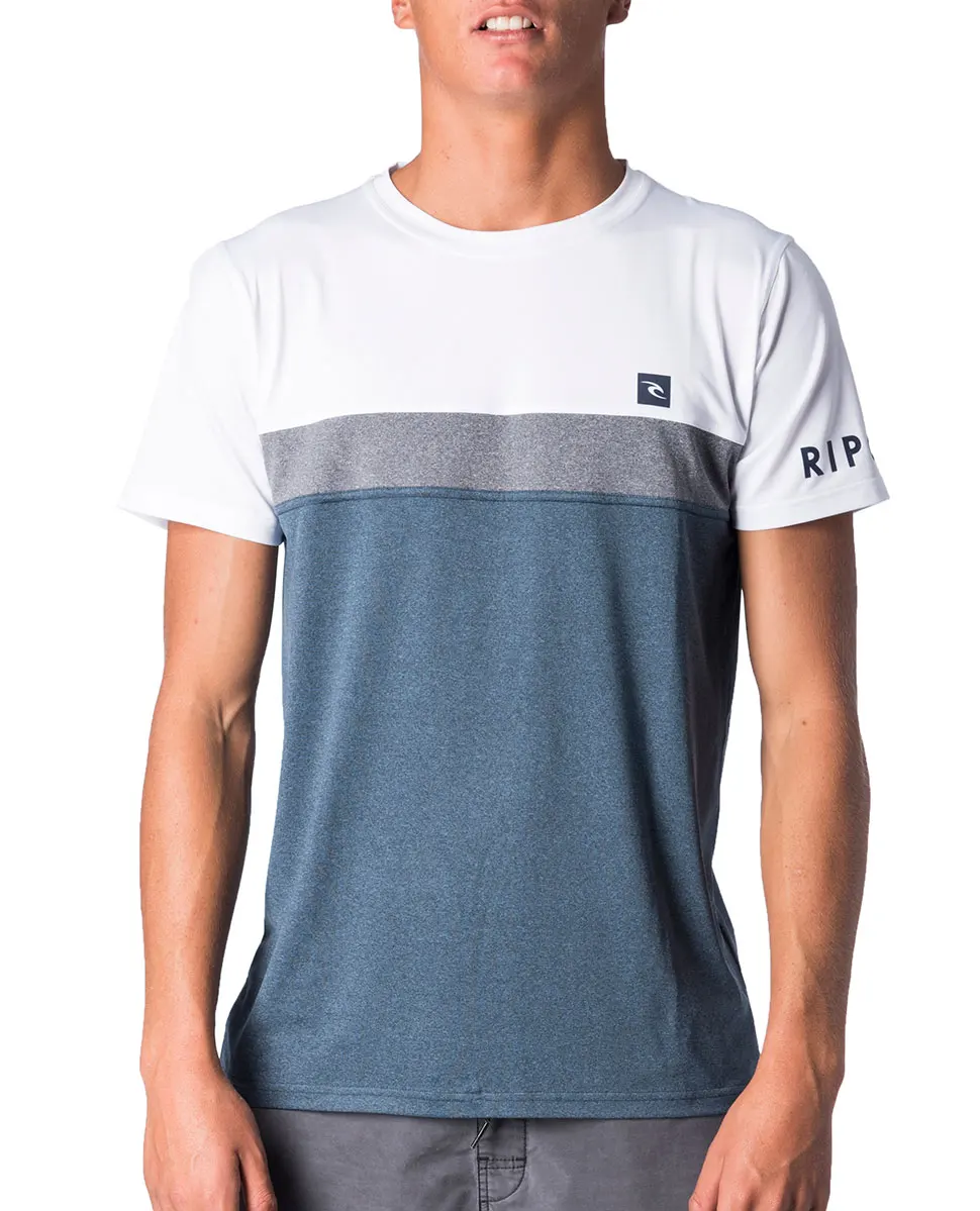 Underline Panel Short Sleeve UV Tee Rash Vest UPF 50+