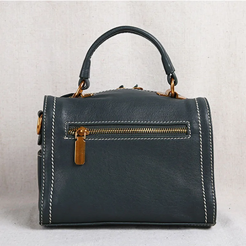 AETOO New leather handbags small bag shoulder bag Messenger bag head layer leather portable small square bag