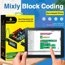keyestudio EASY plug Ultimate Starter Learning Kit for Arduino STEM EDU/Compatible With Mixly Block