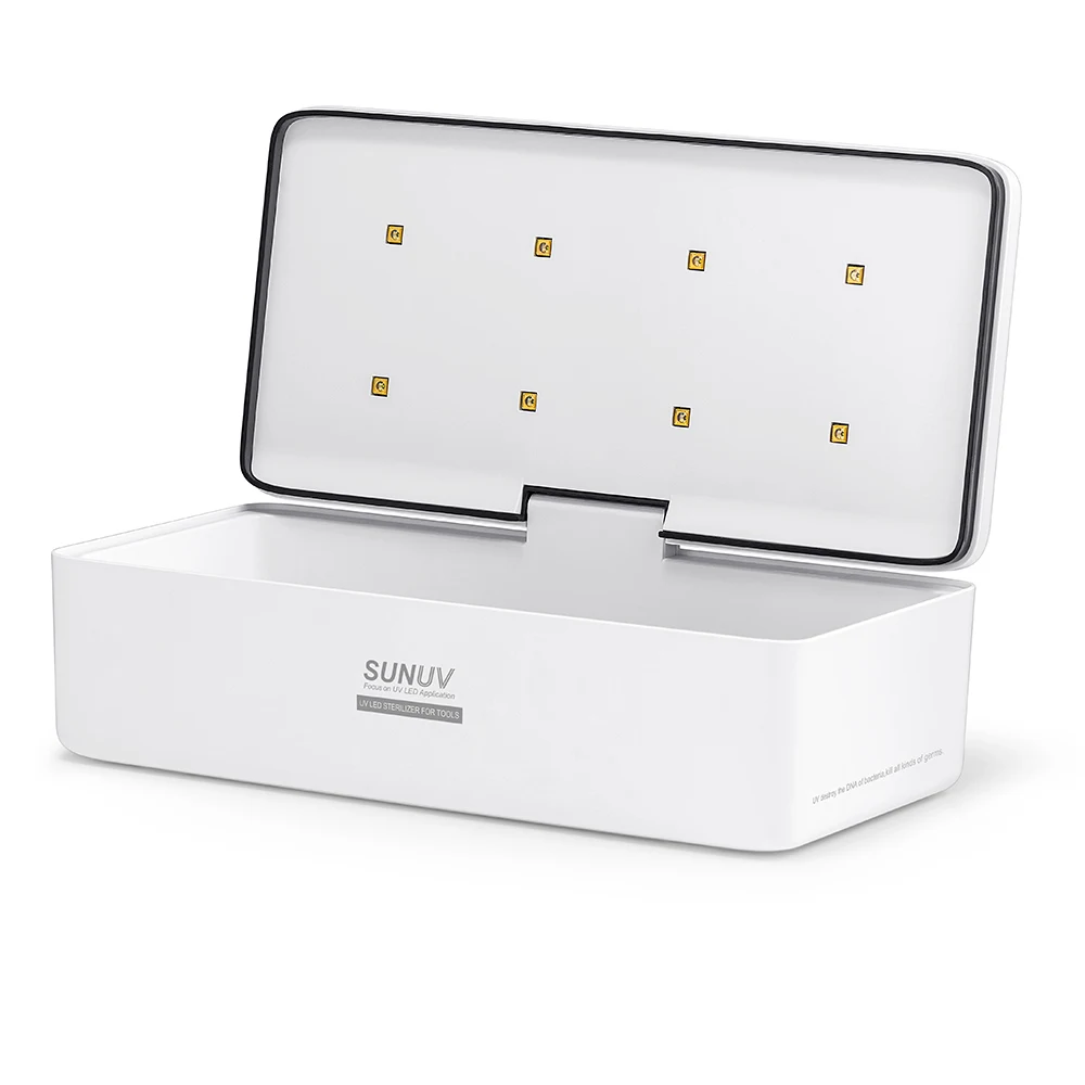 

Hot SUNUV UV Sterilizer Box Beauty Tools Sterilizer Storage Box S2 Portable Disinfection Box for Salon Nail Art Tools