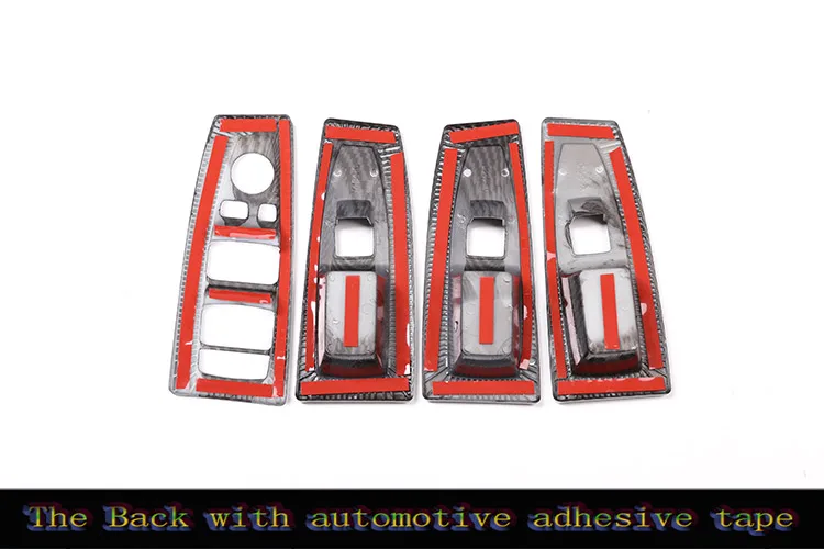 4pcs Carbon Fiber For BMW 2 Series F45 F46 218i- ABS Window Lift Switch Button Cover Trim Left Hand Drive Car Accessory