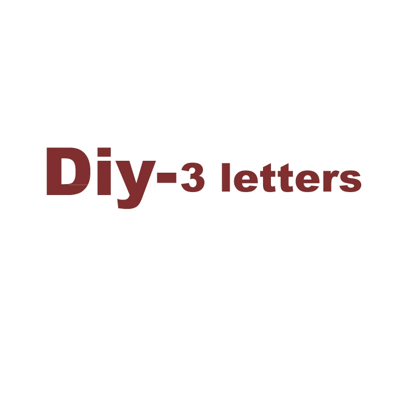 Индивидуальное DIY ожерелье с первоначальным буквенным принтом в стиле рок, панк, безопасная булавка, Угловое колье, 3 или 5 слов, заказное ожерелье, подвеска, подарки - Окраска металла: Diy-3 letters