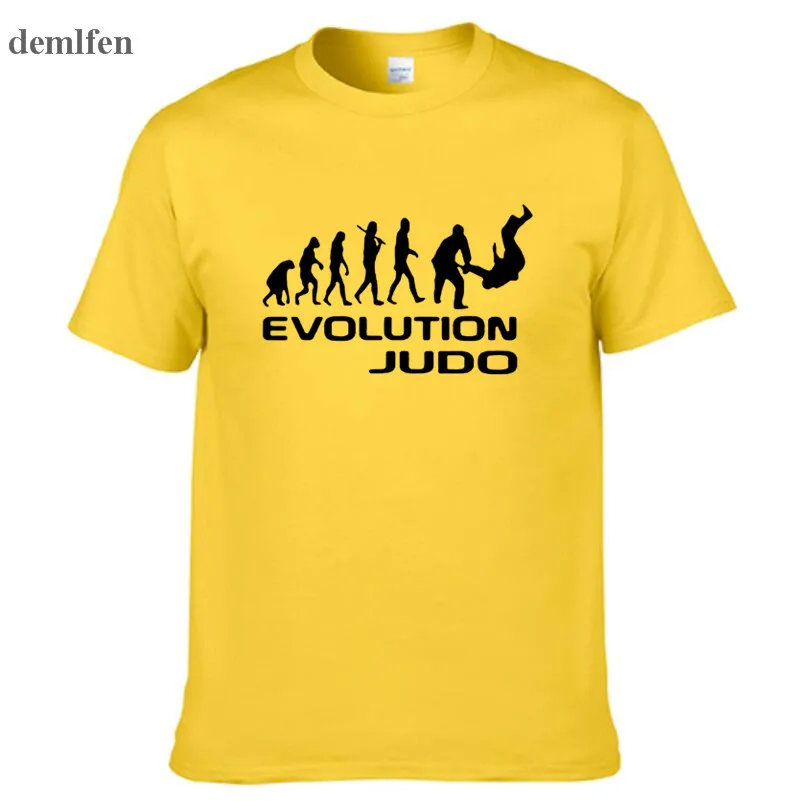 Мужская футболка с круглым вырезом evolation Of Judo хлопковая коротким рукавом для