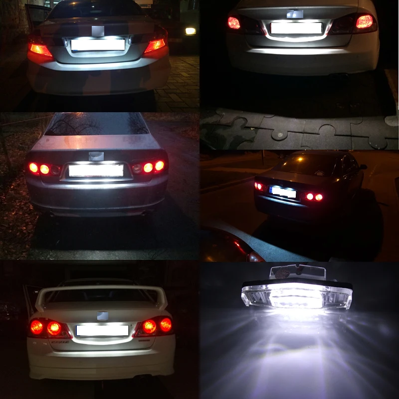 2 шт. Автомобильные светодиодные лампы 12 В 6000K 18 SMD для Honda Civic Accord Odyssey Acura