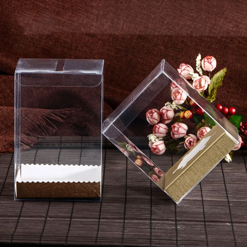 

10PCS/1lot2019 New arrival Clear PVC Box 9*9*H cm Rectangular Wedding Souvenir box Cute Small Toys&Doll display&Packaging box