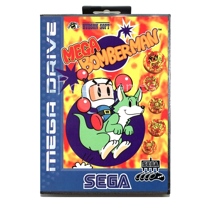 

Mega Bomberman with Box for 16 bit Sega MD Game Card for Mega Drive for Genesis Video Console