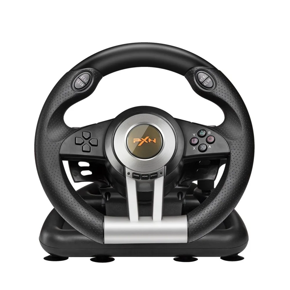 PXN V3II Racing Game Steering Wheel with Brake Pedal for PC/PS3/PS4/XBOX ONE/SWITCH