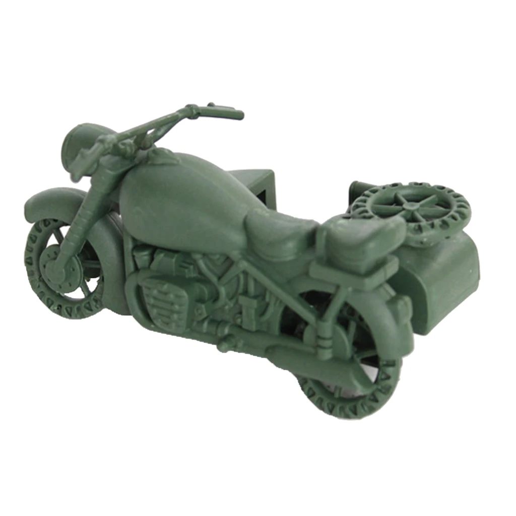 Simulation Motorbike Vehicle Model for Army Base Playset Accessories Sand Scene Model Toy Kids Games Gift