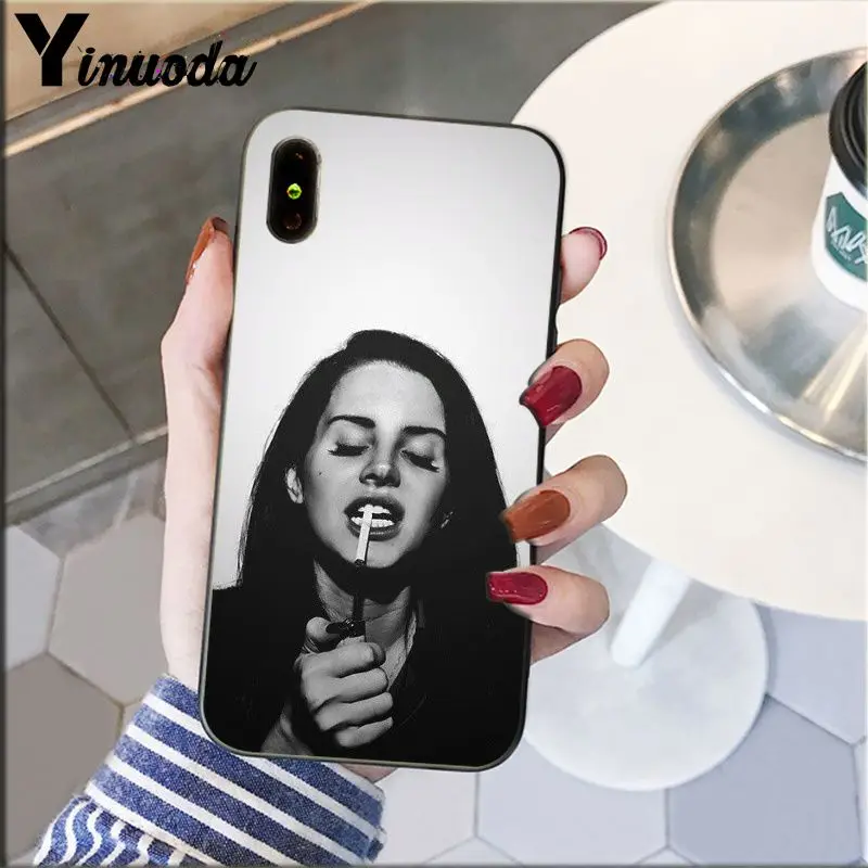 Yinuoda Lana Del Rey ТПУ мягкий силиконовый черный чехол для телефона для Apple iPhone 8 7 6 6S Plus X XS MAX 5 5S SE XR Чехол для мобильного телефона s