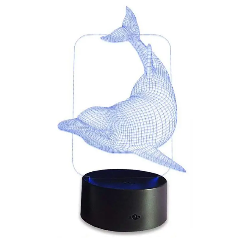Brand New Kids Night Light Animal Dolphin 7 Colors Change with Remote Control Gifts for or Lover Gift Ideas by (Dolp | Лампы и