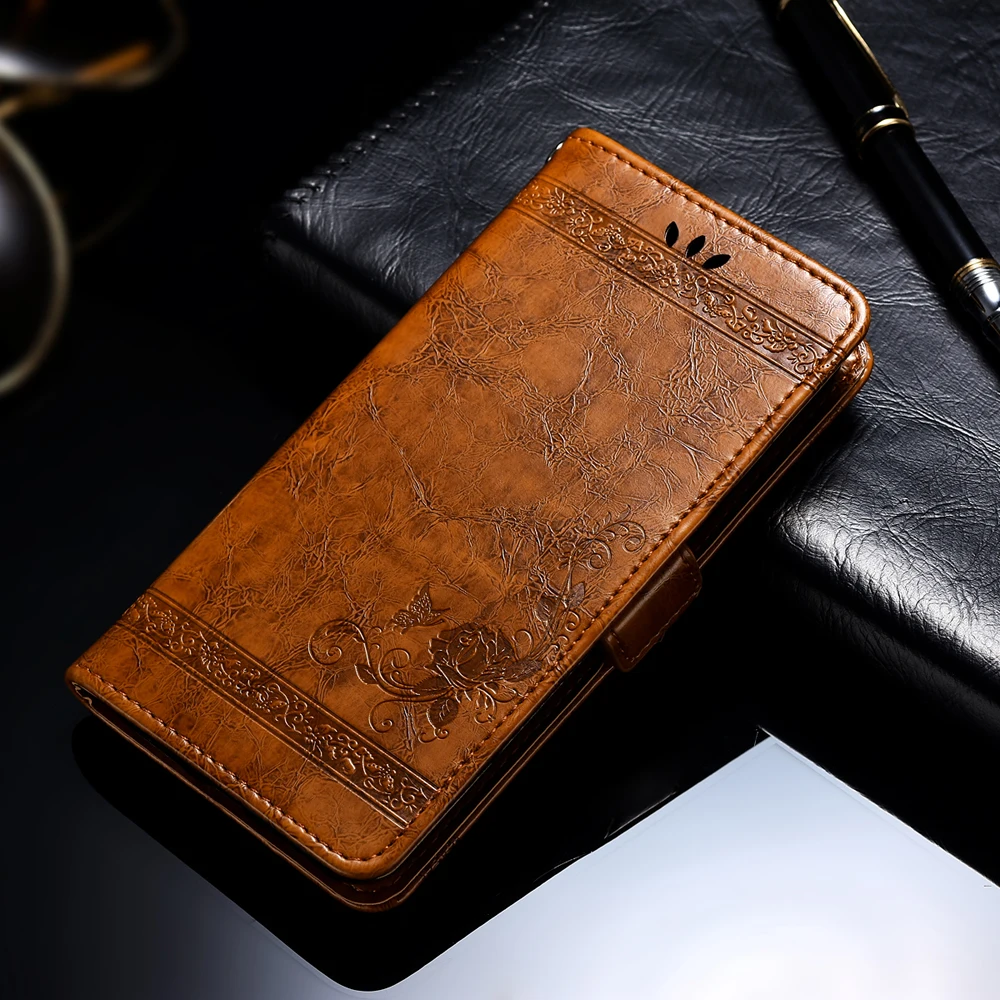 

For Highscreen Boost 3 Case Vintage Flower PU Leather Wallet Flip Cover Coque Case For Highscreen Boost 3 Case