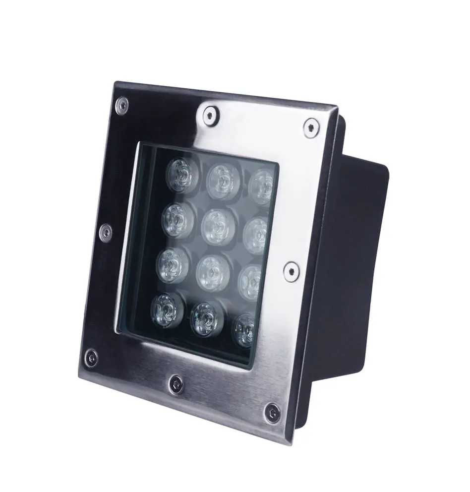 Preço de Fábrica por Atacado Subterrâneas para a Fonte do Pátio Quadrado Paisagem Luminárias Levou Luz Caminho Subterrâneo 12w 7 paisagem luminárias subterrâneas para a fonte do