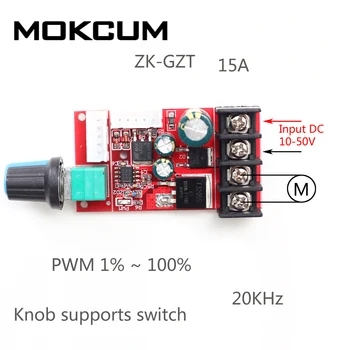 

DC 10V-50V 15A DC PWM Motor Speed Controller Module LED Dimmers Board High-Power LED Dimmer Module Speed Switch