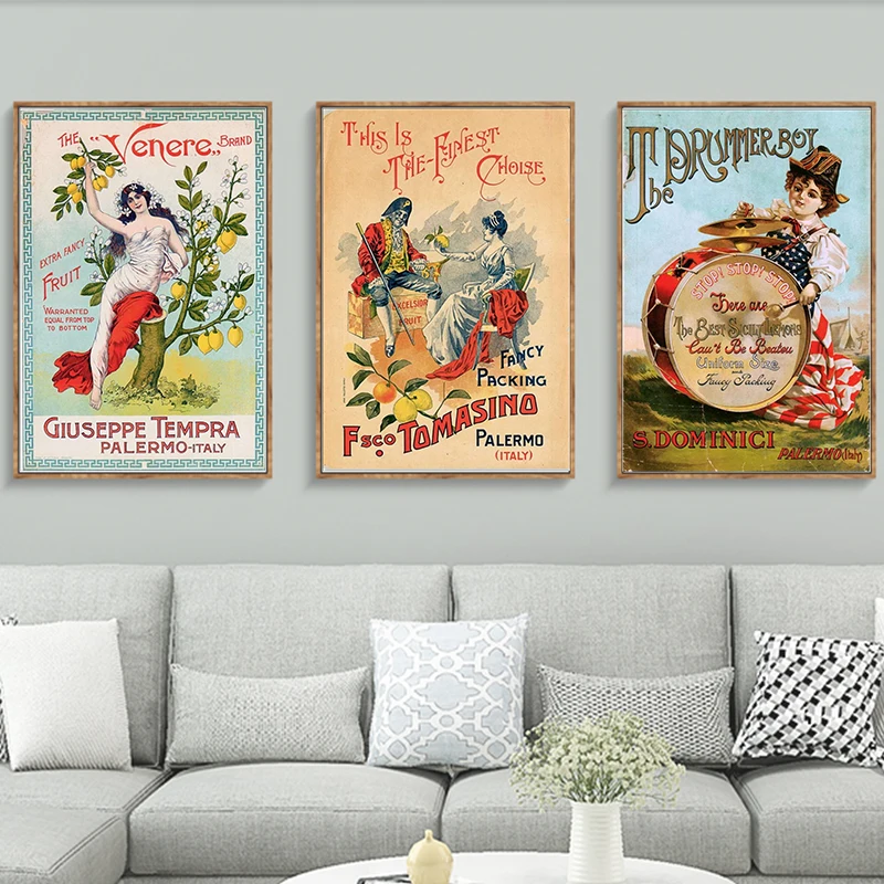 

Godness Retro Vintage It Sicilia Italy Sicily Art Decorative Kraft Poster Canvas Painting Wall Poster Sticker Home Decor Gift