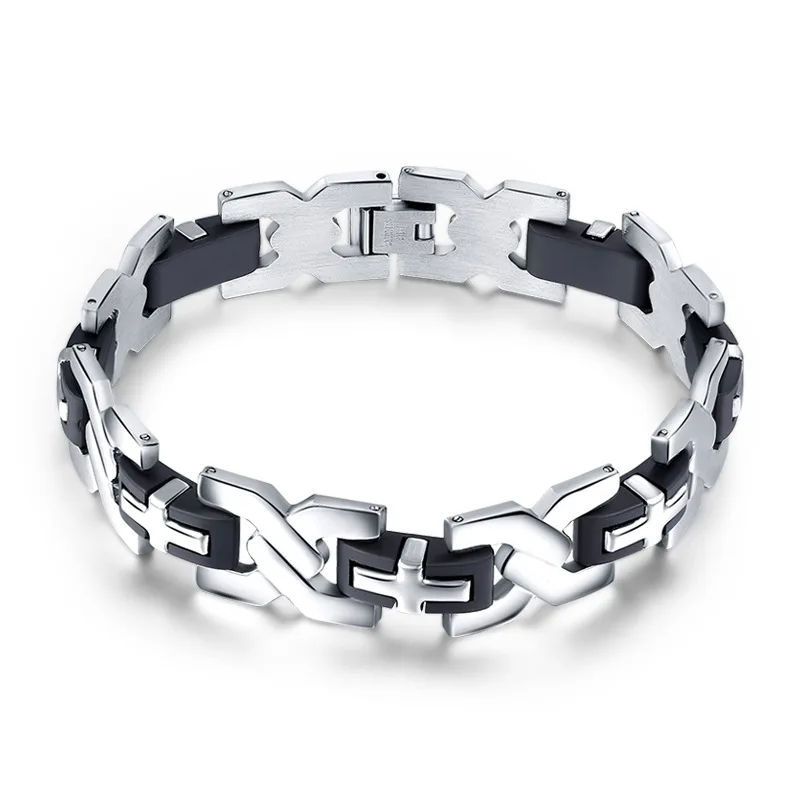 2018 панк Иисус крест Браслеты нержавеющей стали Для мужчин Jewelry мужской Шарм