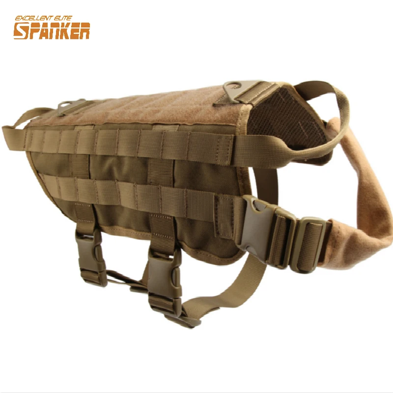 Military Tactical Dog Vest Load Bearing Harness Hunting Dog Vest Clothes Adjustable Molle System