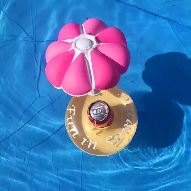 ПВХ гриб надувные Coaster красный синий зонт надувная чаша сиденье Coaster плавающая чашка держатель бассейн игрушка