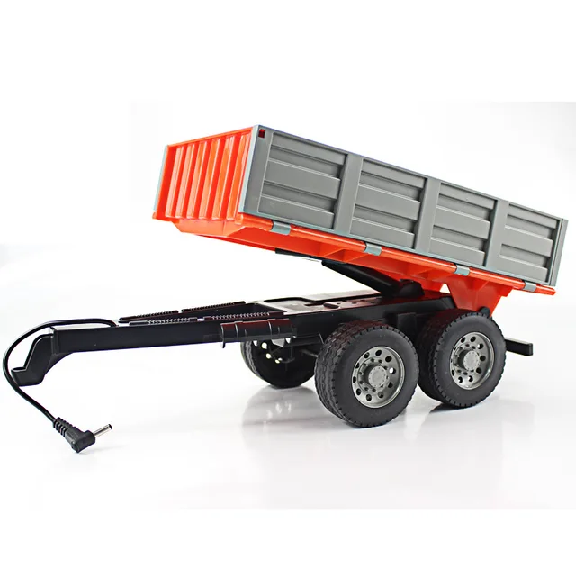 RC Truck Trailer Dump Harvest 4 Wheel RC Tractor 2.4G Remote Control Tractor Engineering Vehicles Model Toys For Children Gifts