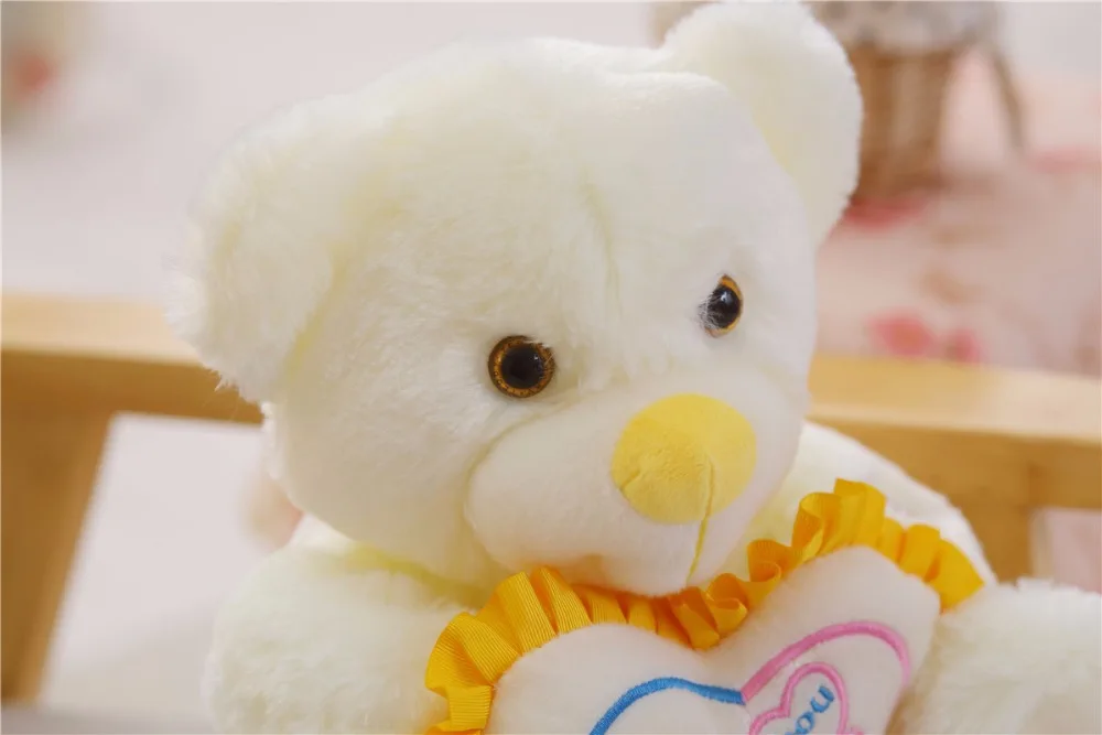 Emissor de Luz Urso de Pelúcia Ursinho de Pelúcia Luminosa de Incandescência Brinquedos de Natal de Aniversário para Crianças Ela o Transporte da Gota Diodo Colorido Crianças & 25 cm 30 19 Brinquedos e hobbies