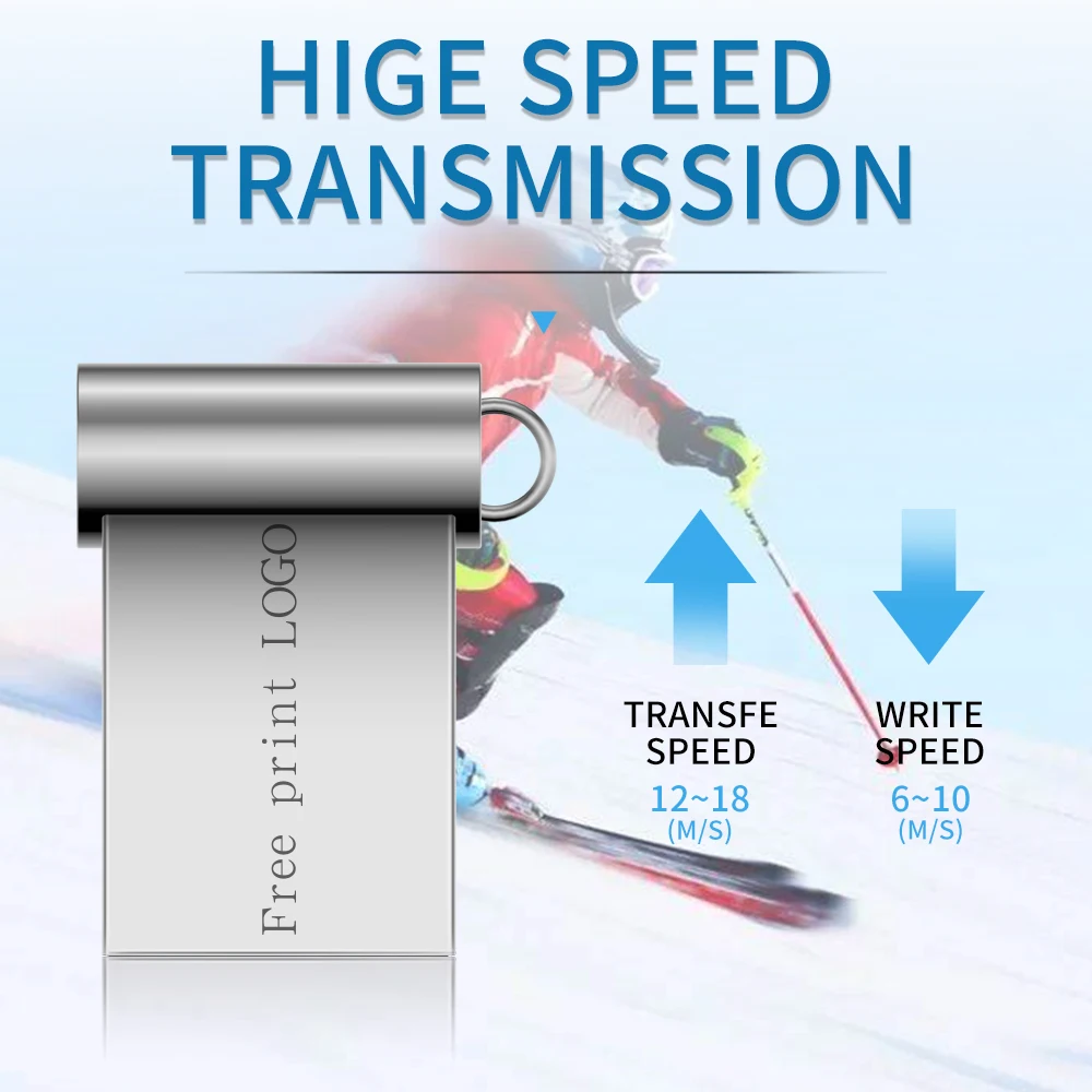 Super Mini Usb Flash Drive 32GB 16GB 64GB 128GB Pen Drive 4GB 8GB USB 3.0 Flash Memory Stick Metal Pendrive Waterproof Usb Stick (2)